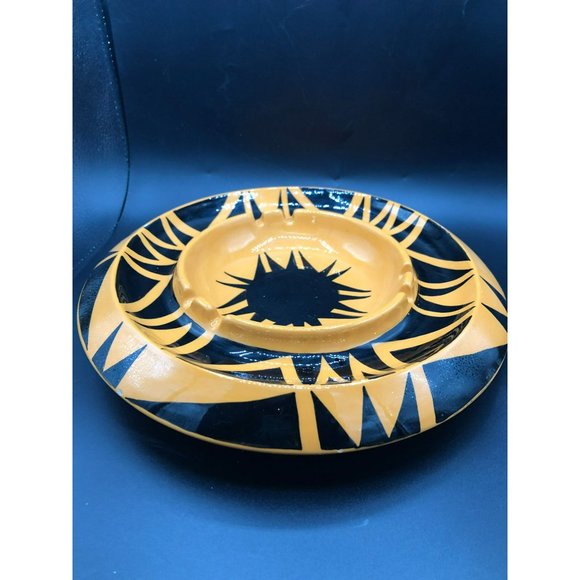 Hand-Painted Ashtray / Trinket Dish, R. Laner UTE Mountain Ute Tribe Pottery - Picture 2 of 8